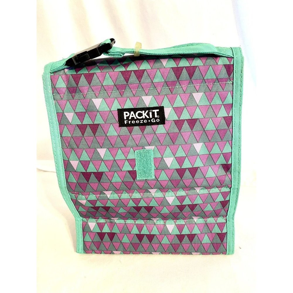 Pack It Freeze And Go Insulated Lunchbag About 10x9x5 Keeps Food Cool Folds Flat